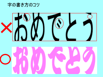 ポップアップカードの文字の書き方コツ