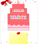 可愛い誕生日ケーキ③　型紙みほん